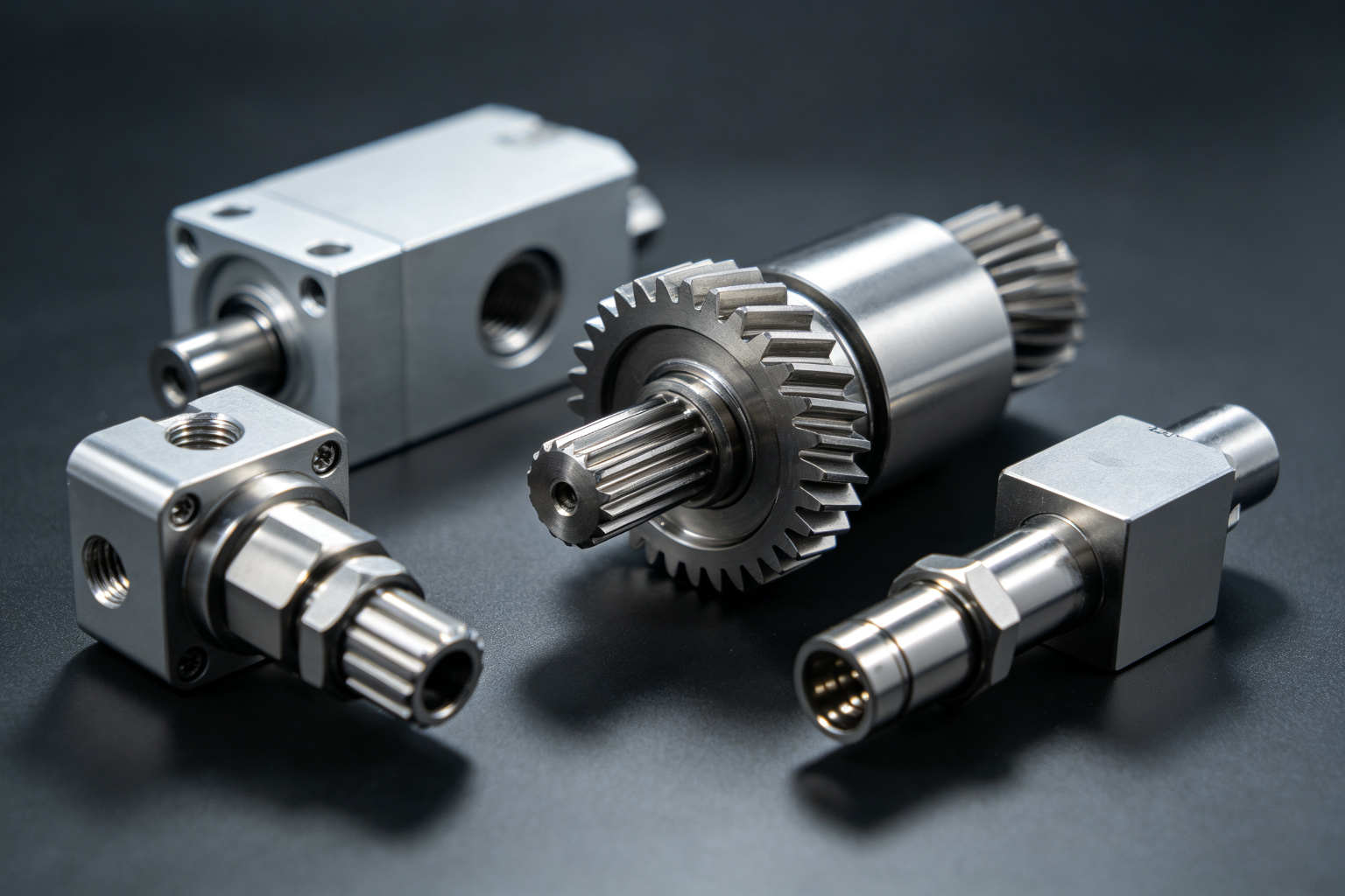 Precision machined metal parts: gears, valve bodies and housings produced on FDJT CNC machines